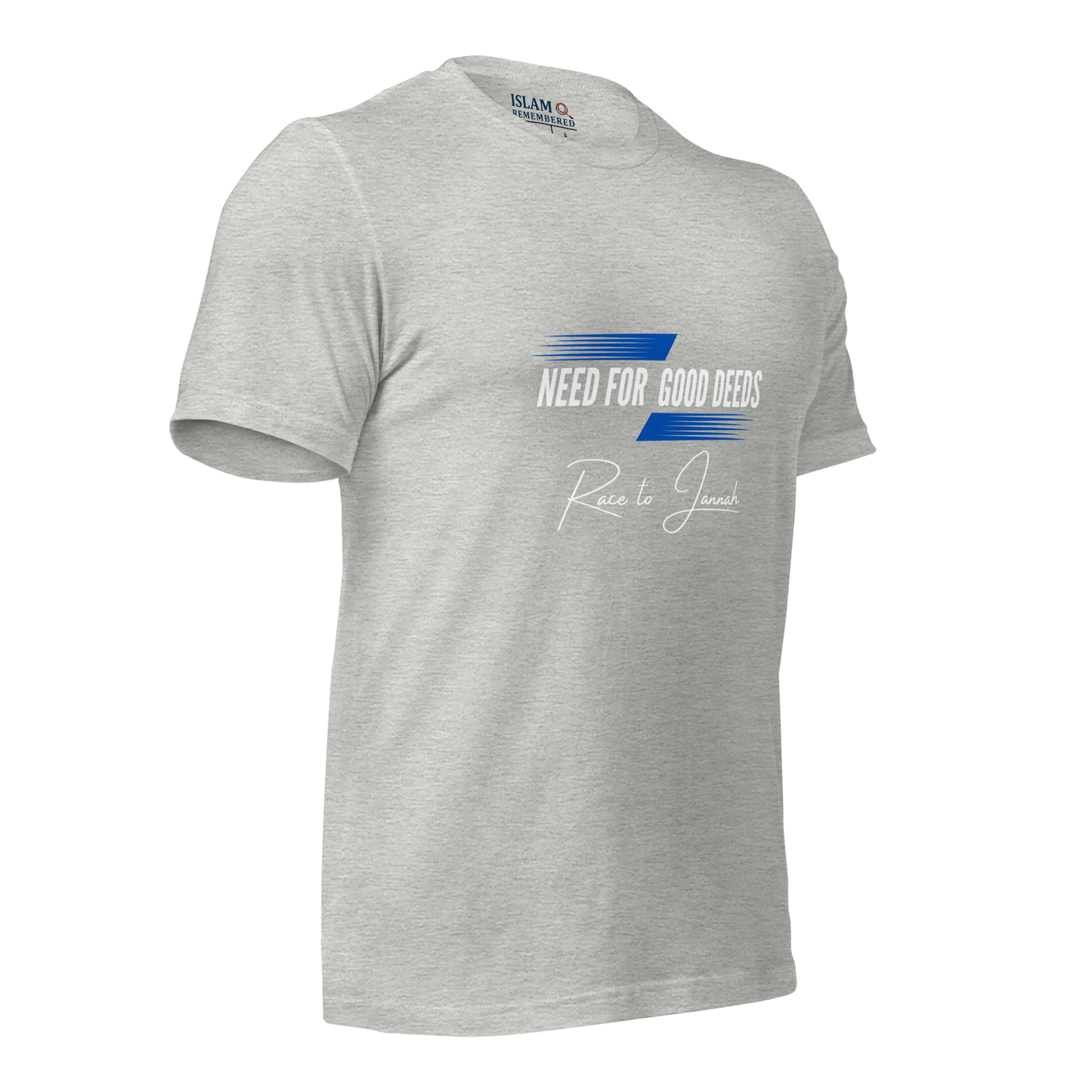 ADULT T-Shirt - NEED FOR GOOD DEEDS - White/Blue