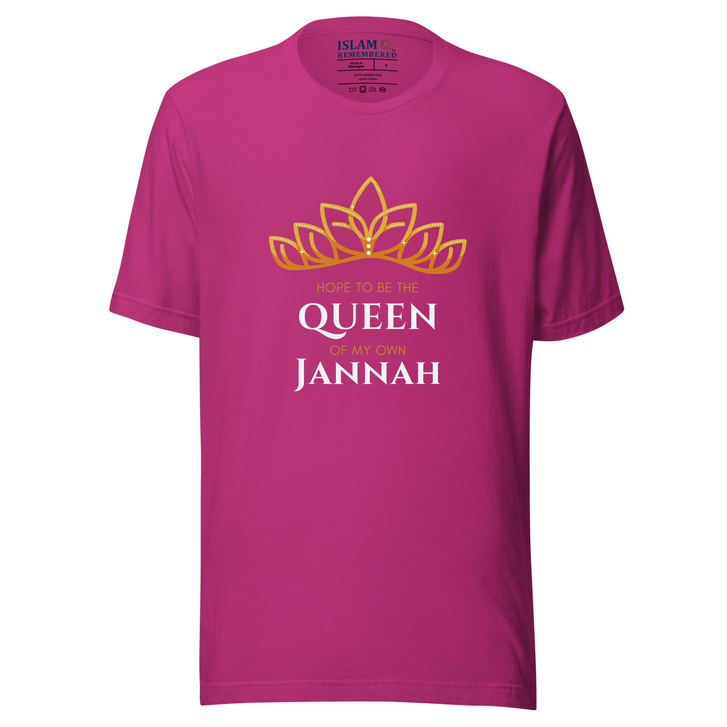 WOMEN's T-Shirt - QUEEN OF MY OWN JANNAH (Tiara) - White