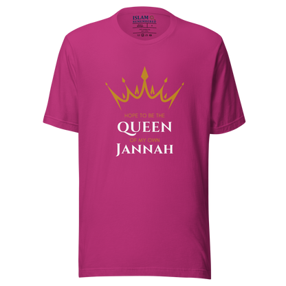 WOMEN's T-Shirt - QUEEN OF MY OWN JANNAH (Crown) - White