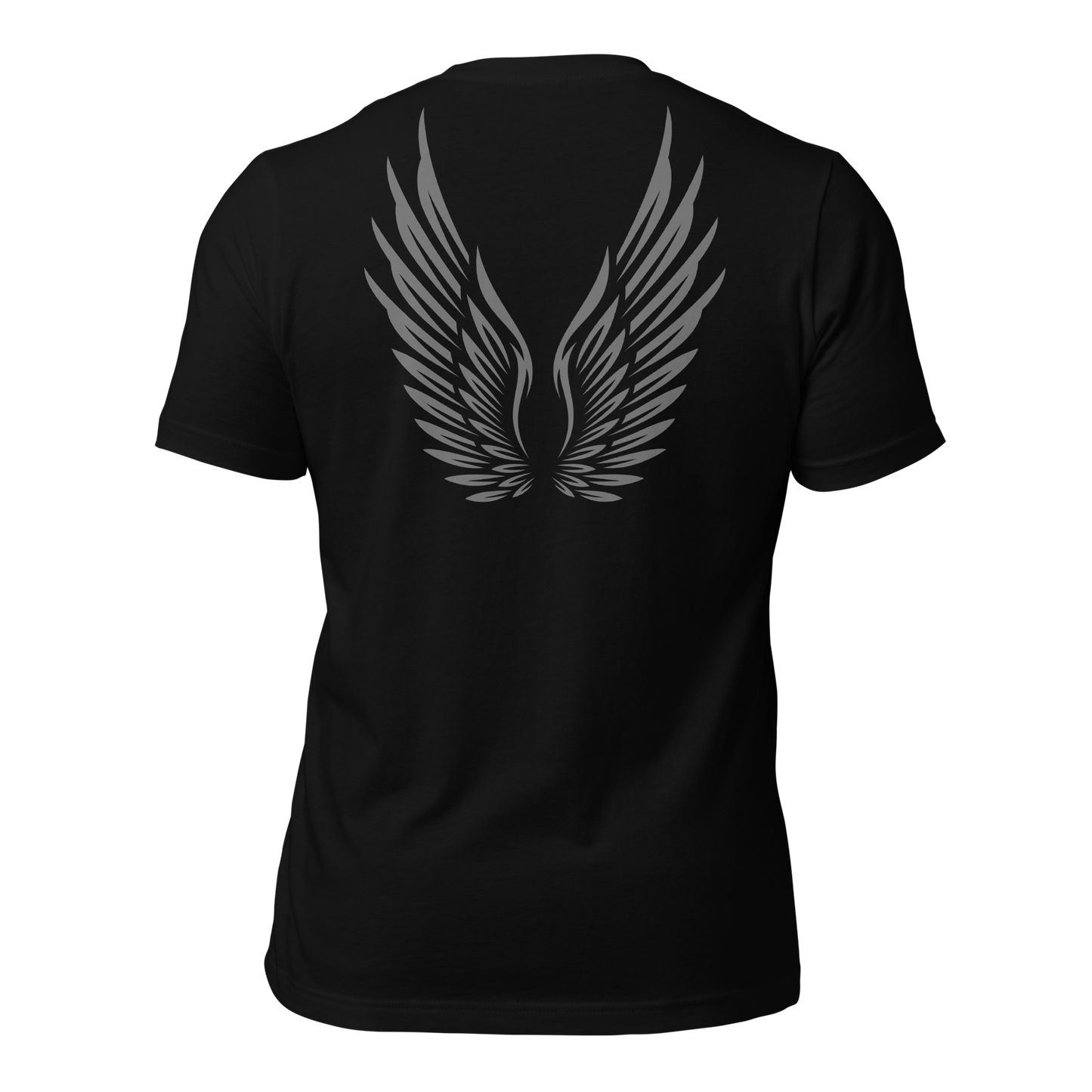 ADULT T-Shirt - RISE OF UMMAH (Large Back Wings) - Silver/White