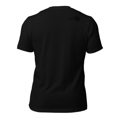 ADULT T-Shirt - THE QIBLAH FACE (Small Logo Front/Back) - Black