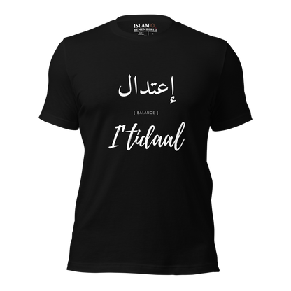 ADULT T-Shirt - I'TIDAAL (BALANCE) Arabic/English - White