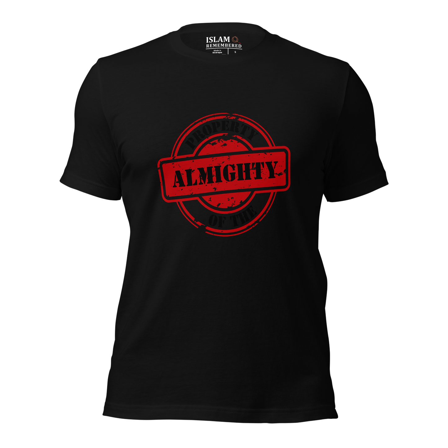 ADULT T-Shirt - PROPERTY OF THE ALMIGHTY - Black/Black/Red