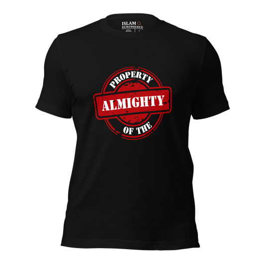 ADULT T-Shirt - PROPERTY OF THE ALMIGHTY - White/White/Red