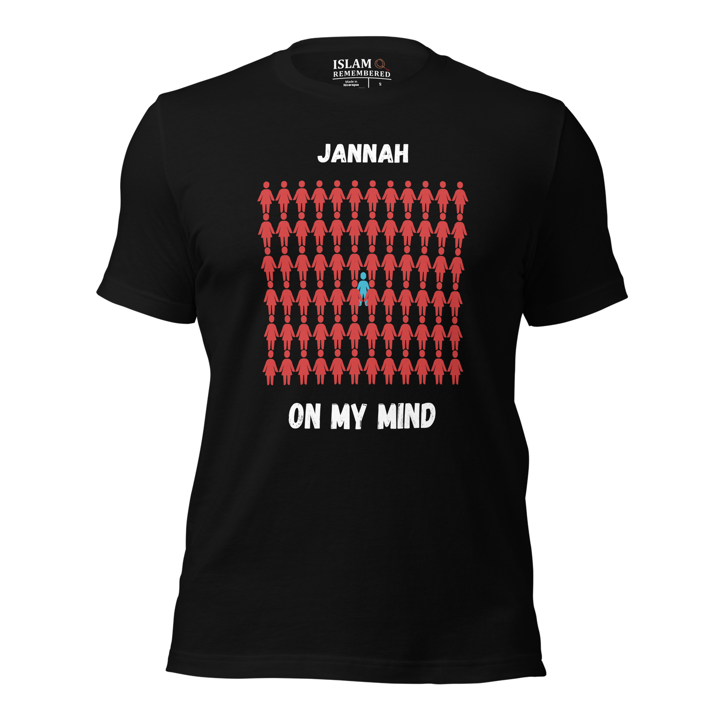 MEN's T-Shirt - JANNAH ON MY MIND - White/Blue