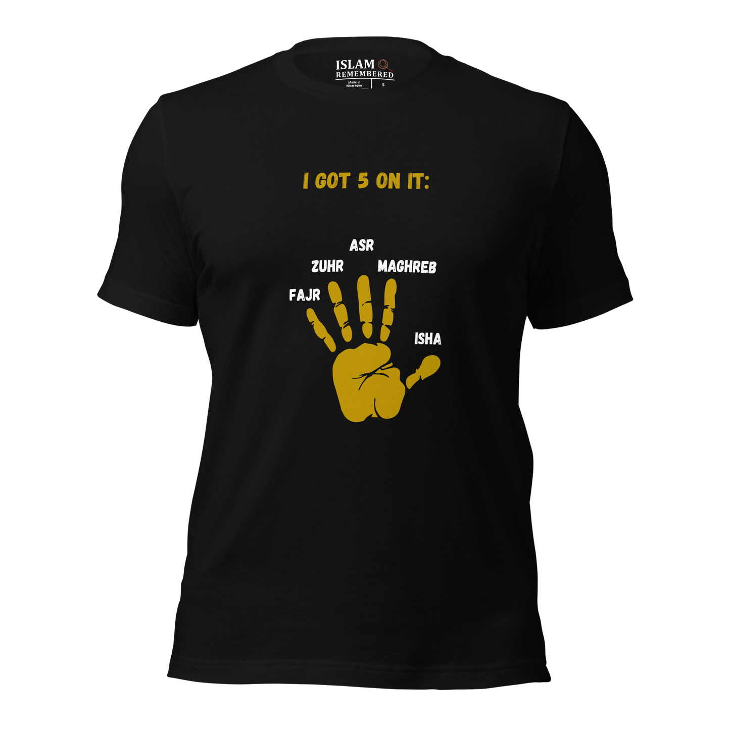 ADULT T-Shirt - I GOT 5 ON IT - Gold/Black