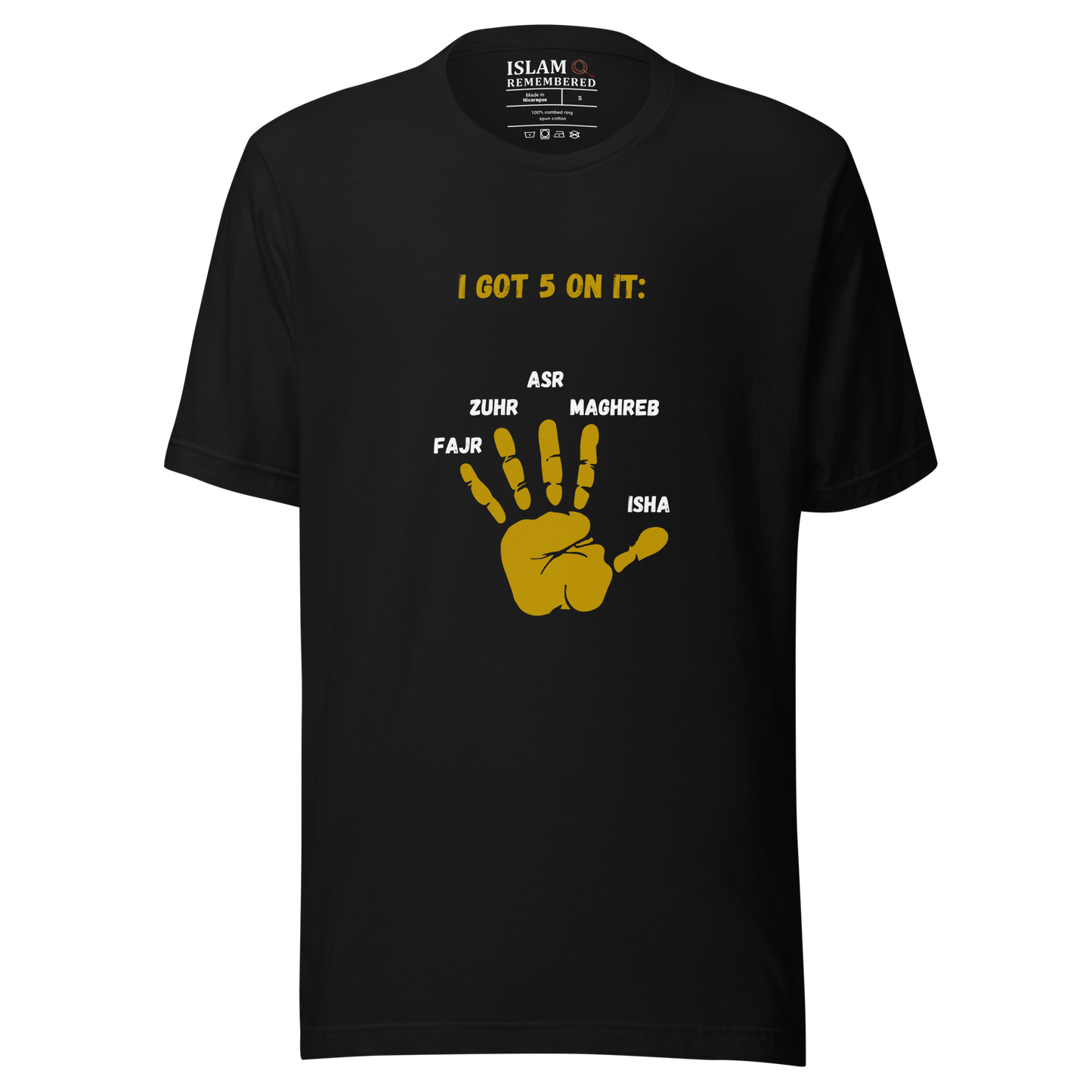 WOMEN's T-Shirt - I GOT 5 ON IT - Gold/Black
