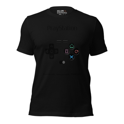 ADULT T-Shirt - PRAYSTATION (All Buttons) - Black