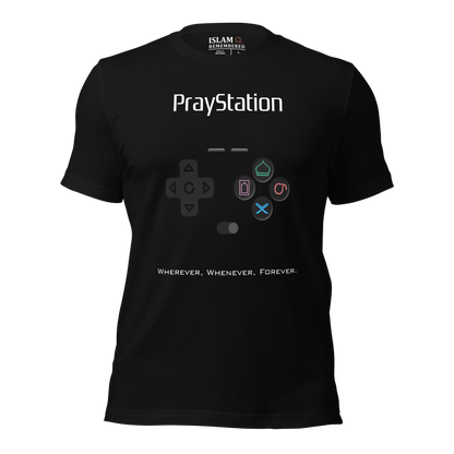 ADULT T-Shirt - PRAYSTATION (All Buttons) - White