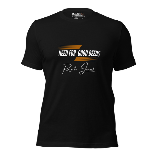 ADULT T-Shirt - NEED FOR GOOD DEEDS - White/Orange
