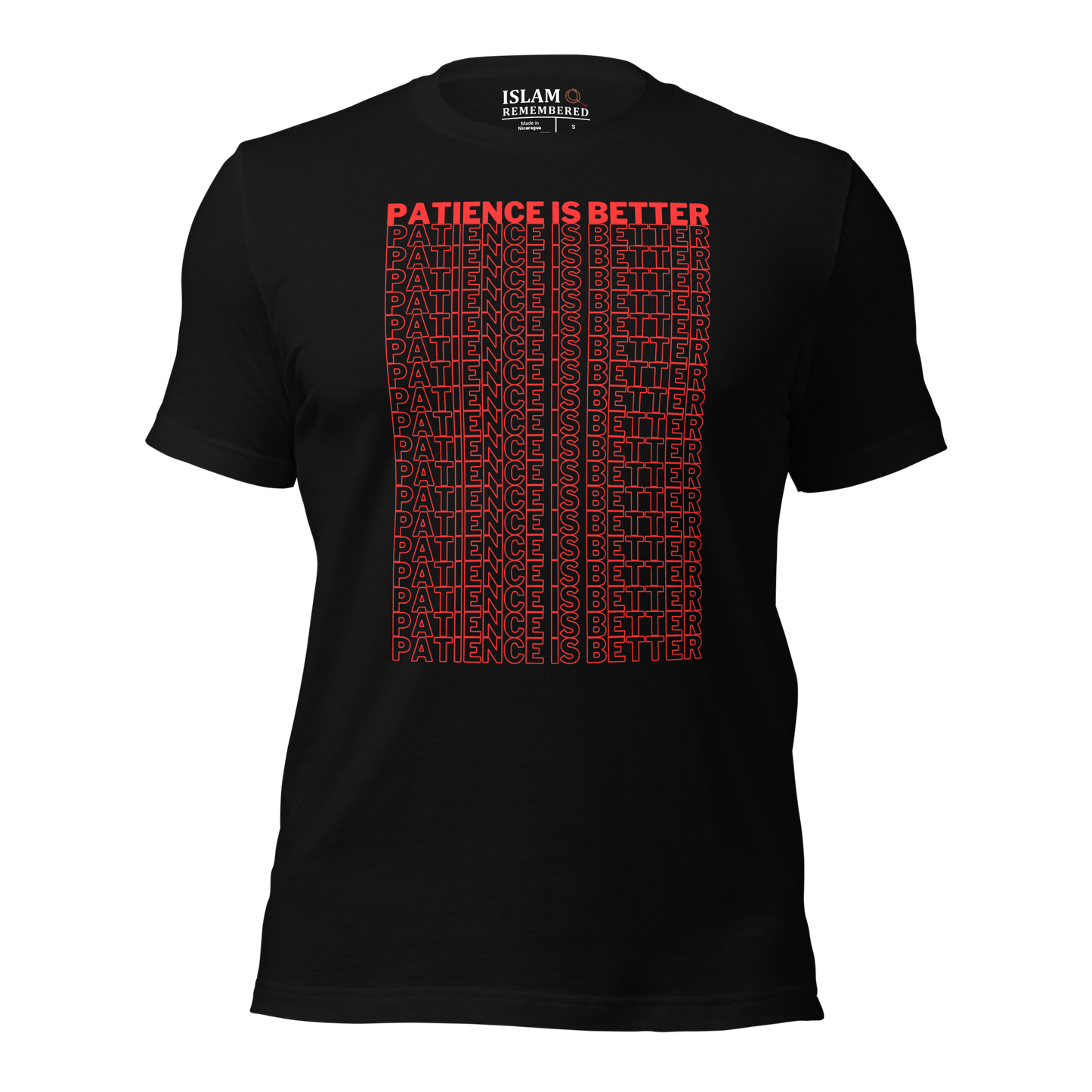 ADULT T-Shirt - PATIENCE IS BETTER - Red