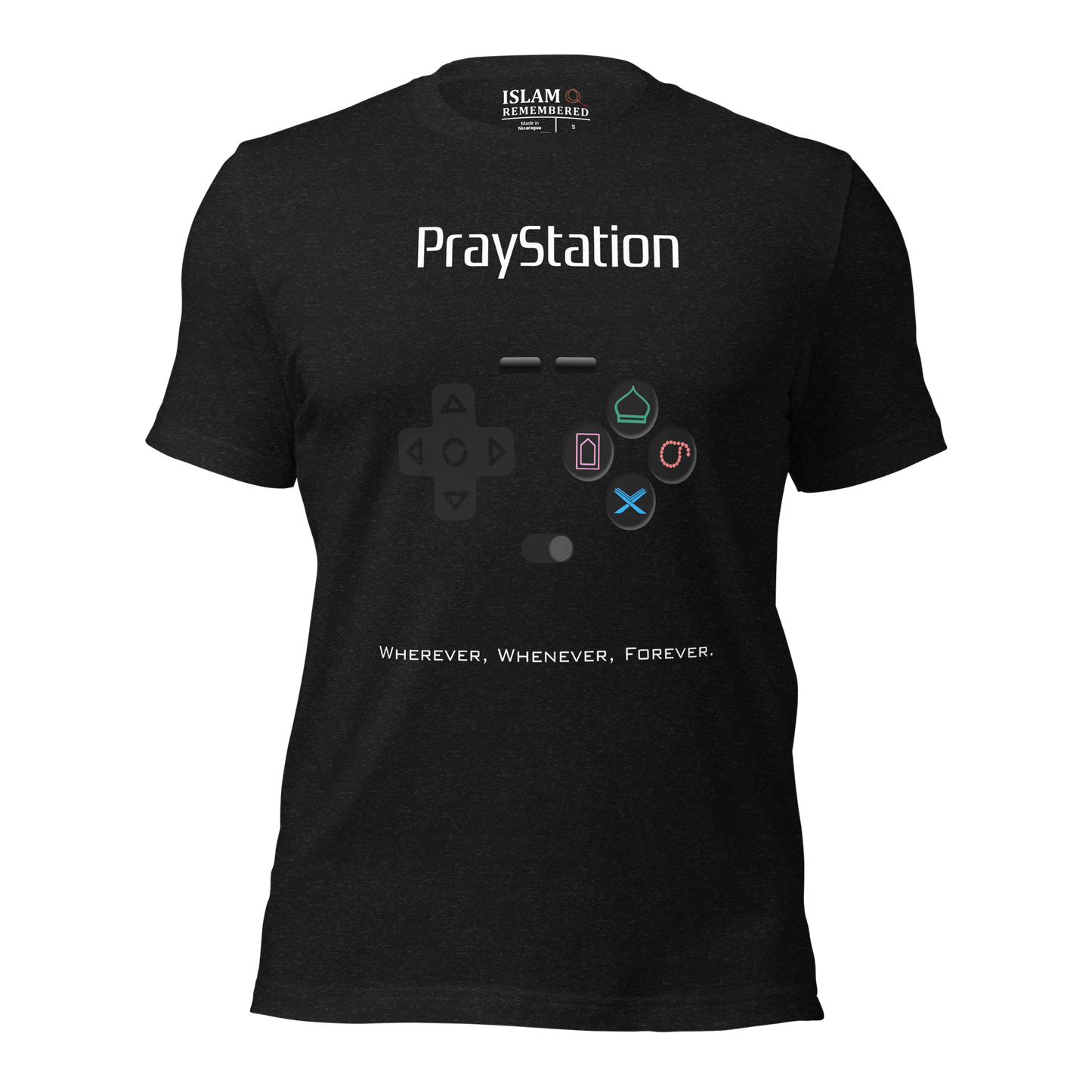 ADULT T-Shirt - PRAYSTATION (All Buttons) - White