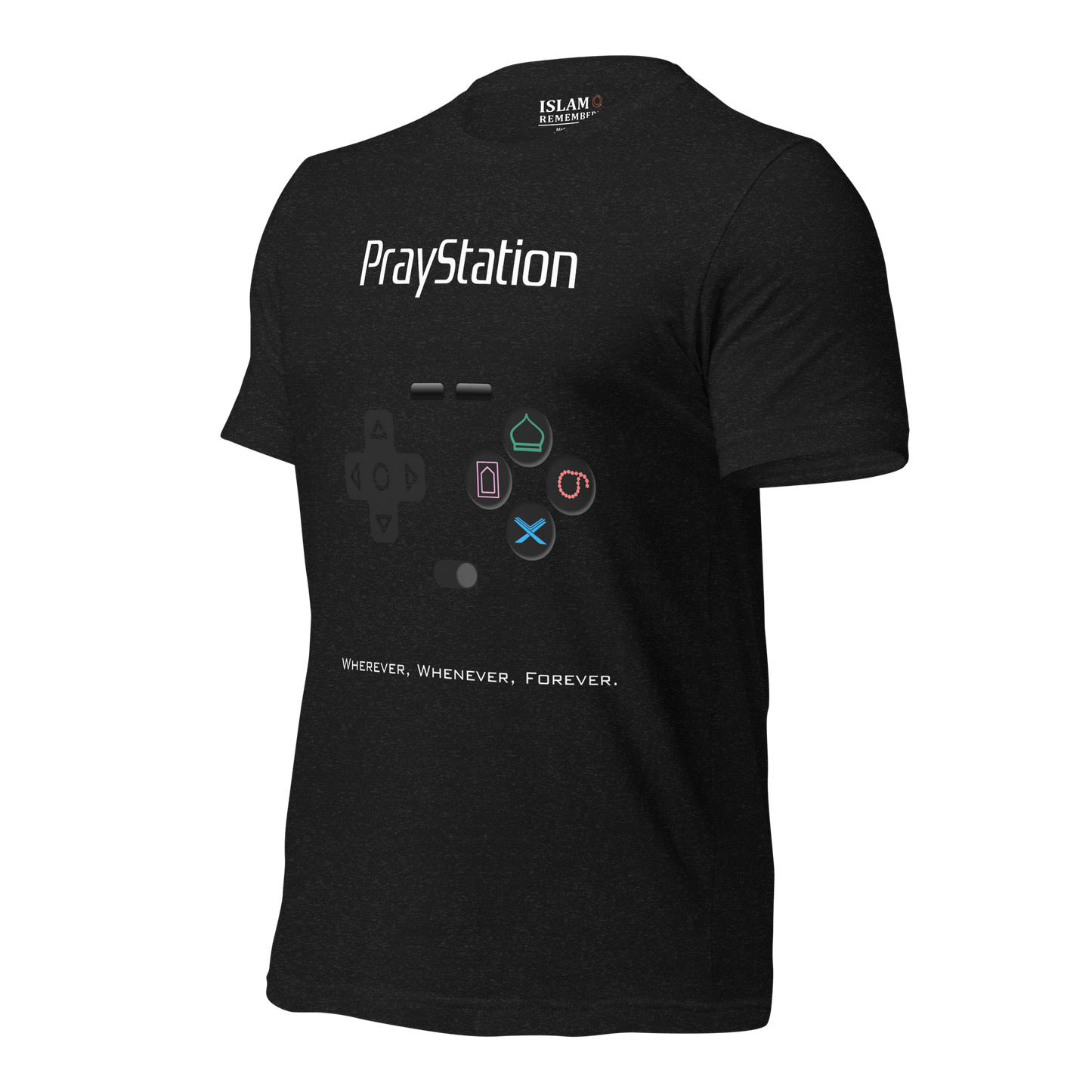 ADULT T-Shirt - PRAYSTATION (All Buttons) - White