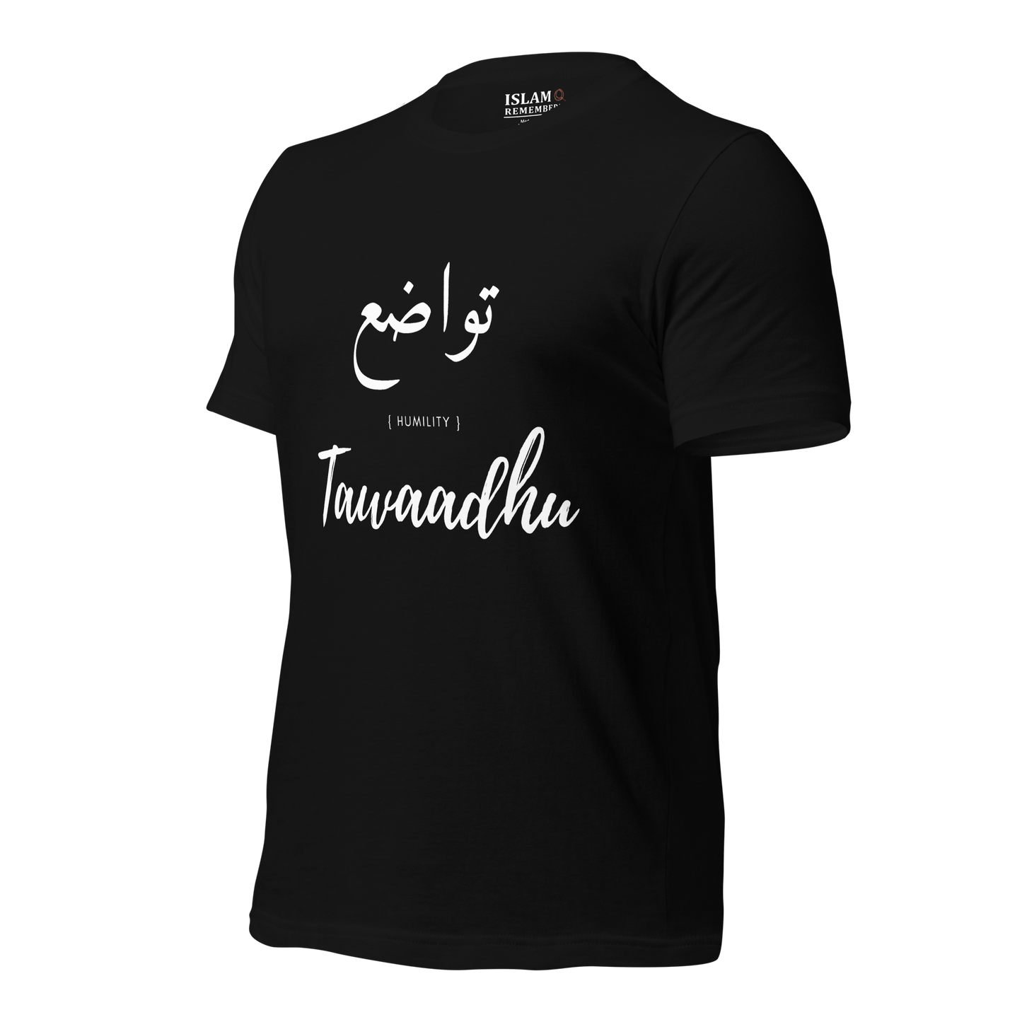 ADULT T-Shirt - TAWAADHU (HUMILITY) Arabic/English - White