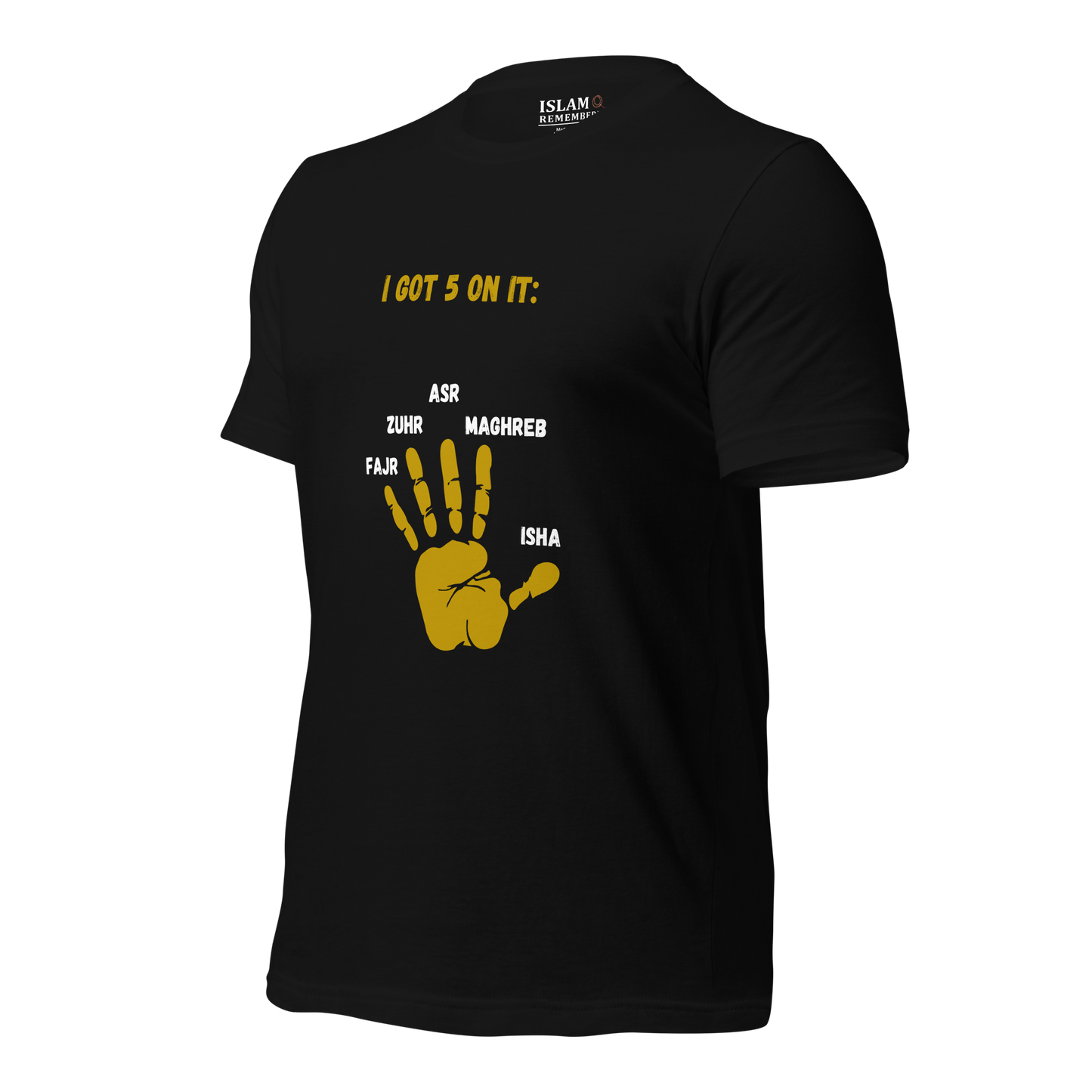 ADULT T-Shirt - I GOT 5 ON IT - Gold/Black