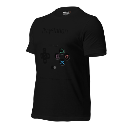 ADULT T-Shirt - PRAYSTATION (All Buttons) - Black