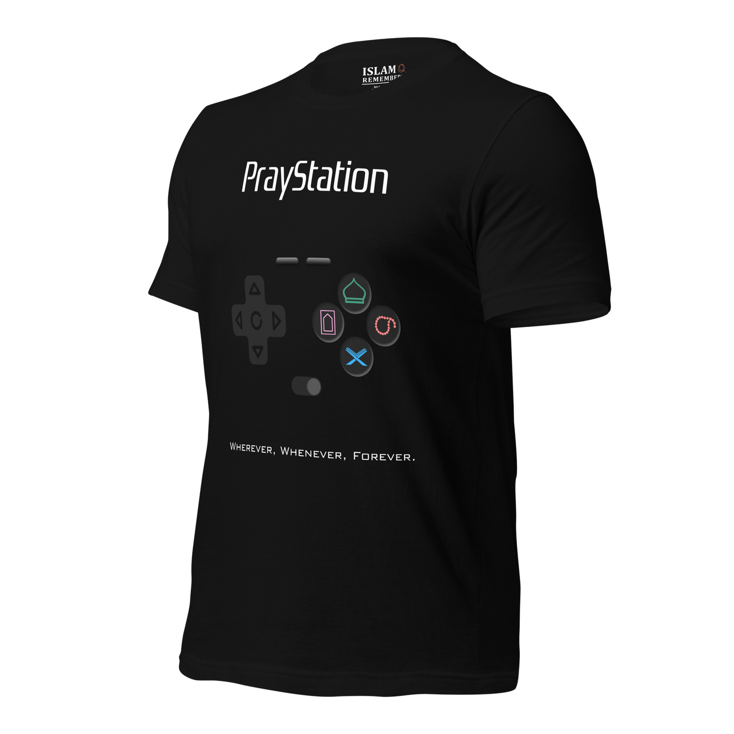 ADULT T-Shirt - PRAYSTATION (All Buttons) - White