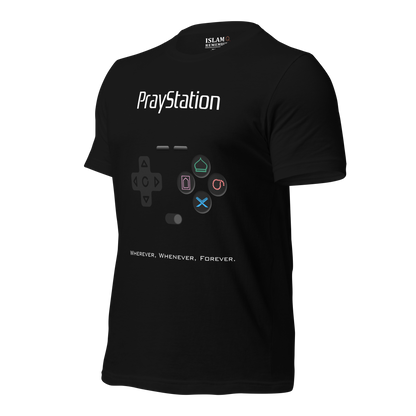 ADULT T-Shirt - PRAYSTATION (All Buttons) - White