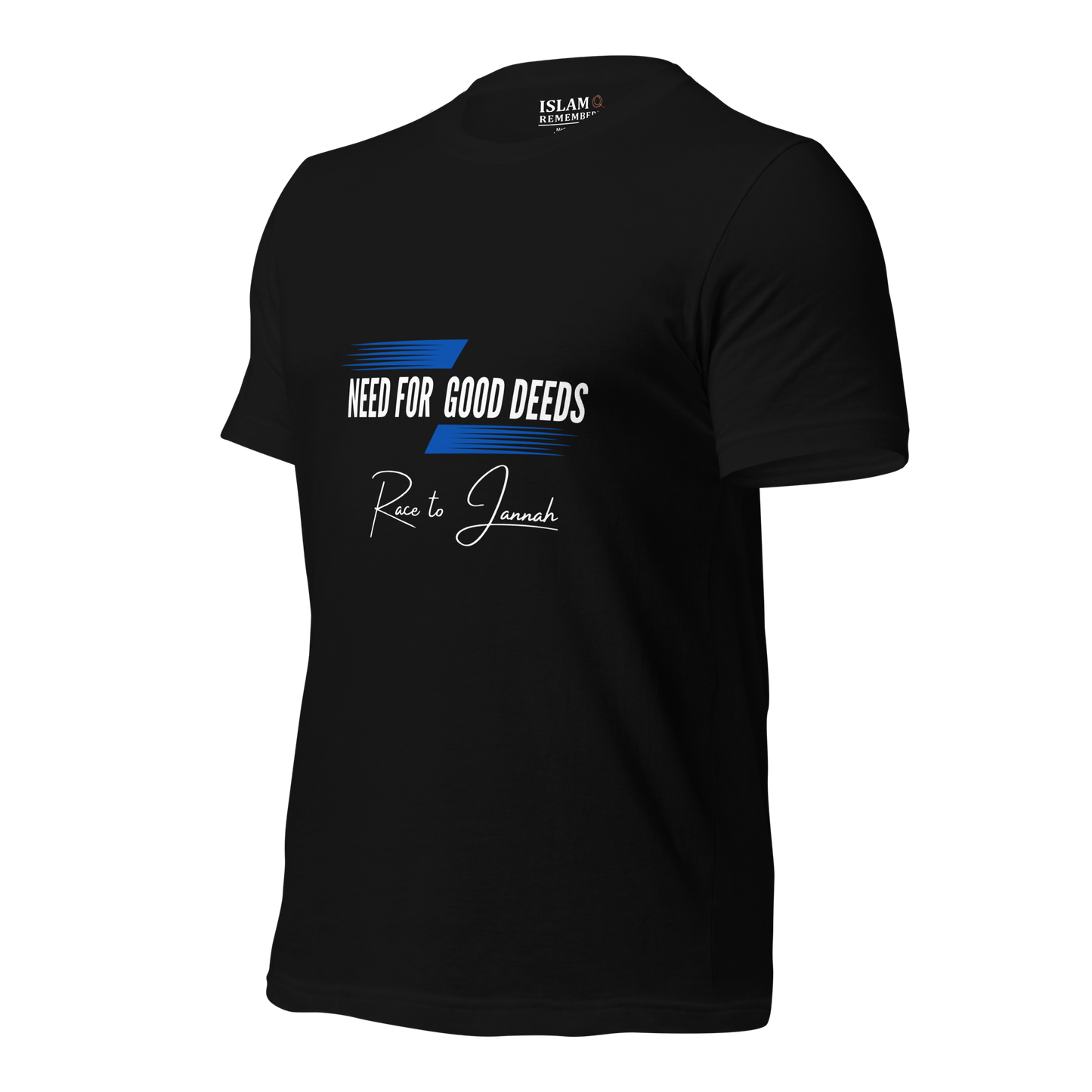ADULT T-Shirt - NEED FOR GOOD DEEDS - White/Blue