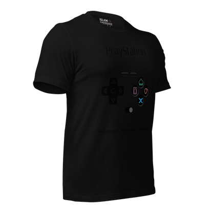 ADULT T-Shirt - PRAYSTATION (All Buttons) - Black