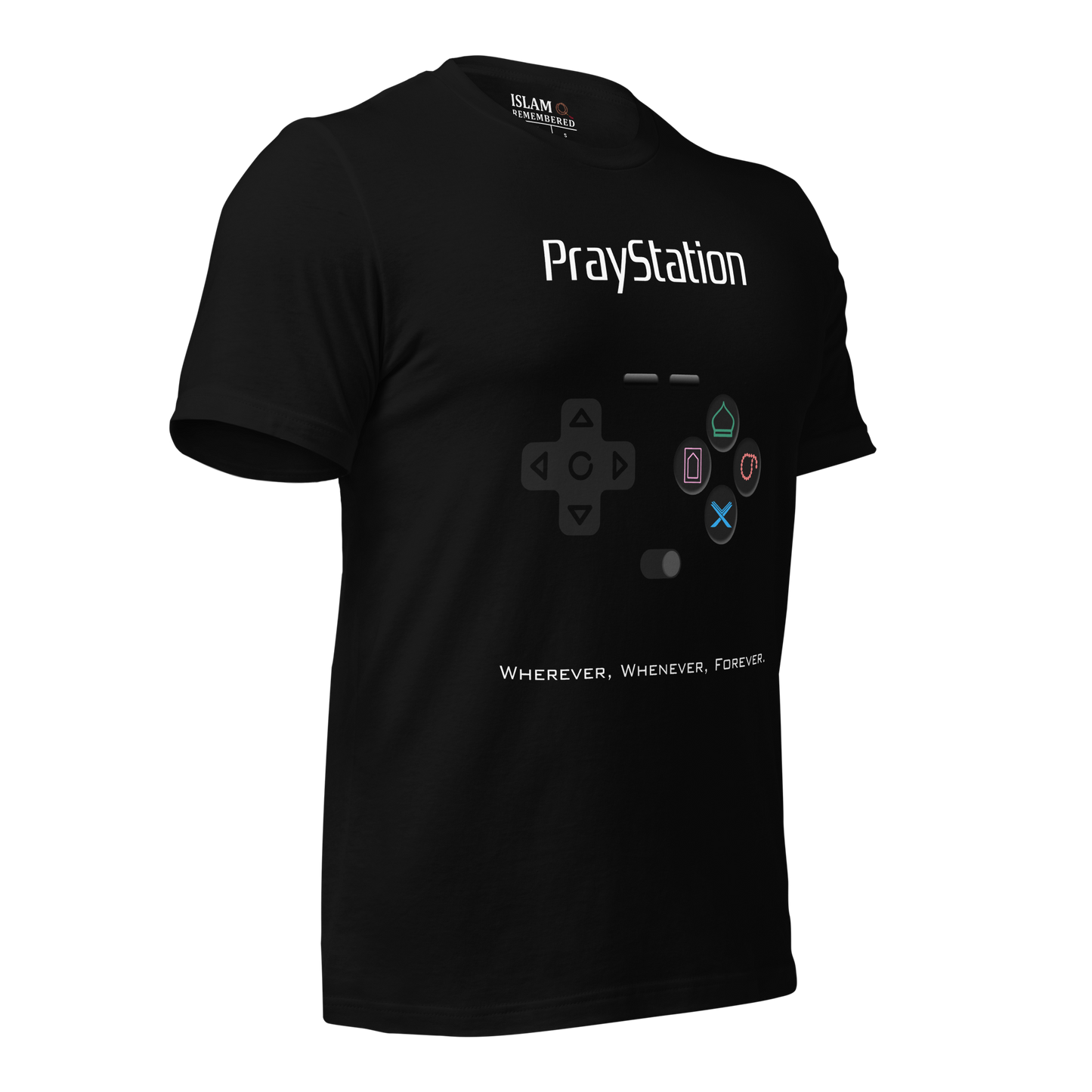 ADULT T-Shirt - PRAYSTATION (All Buttons) - White