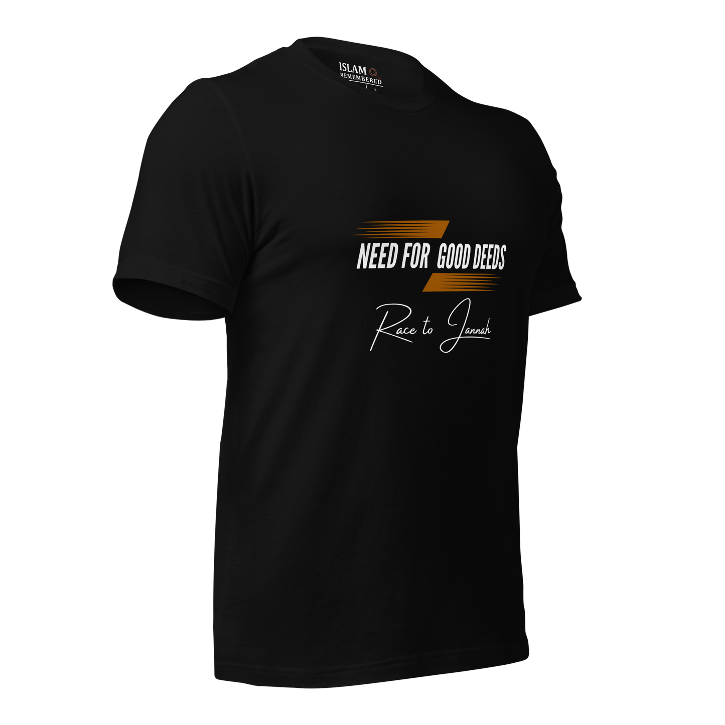 ADULT T-Shirt - NEED FOR GOOD DEEDS - White/Orange