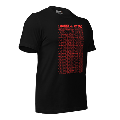 ADULT T-Shirt - THANKFUL TO GOD - Red