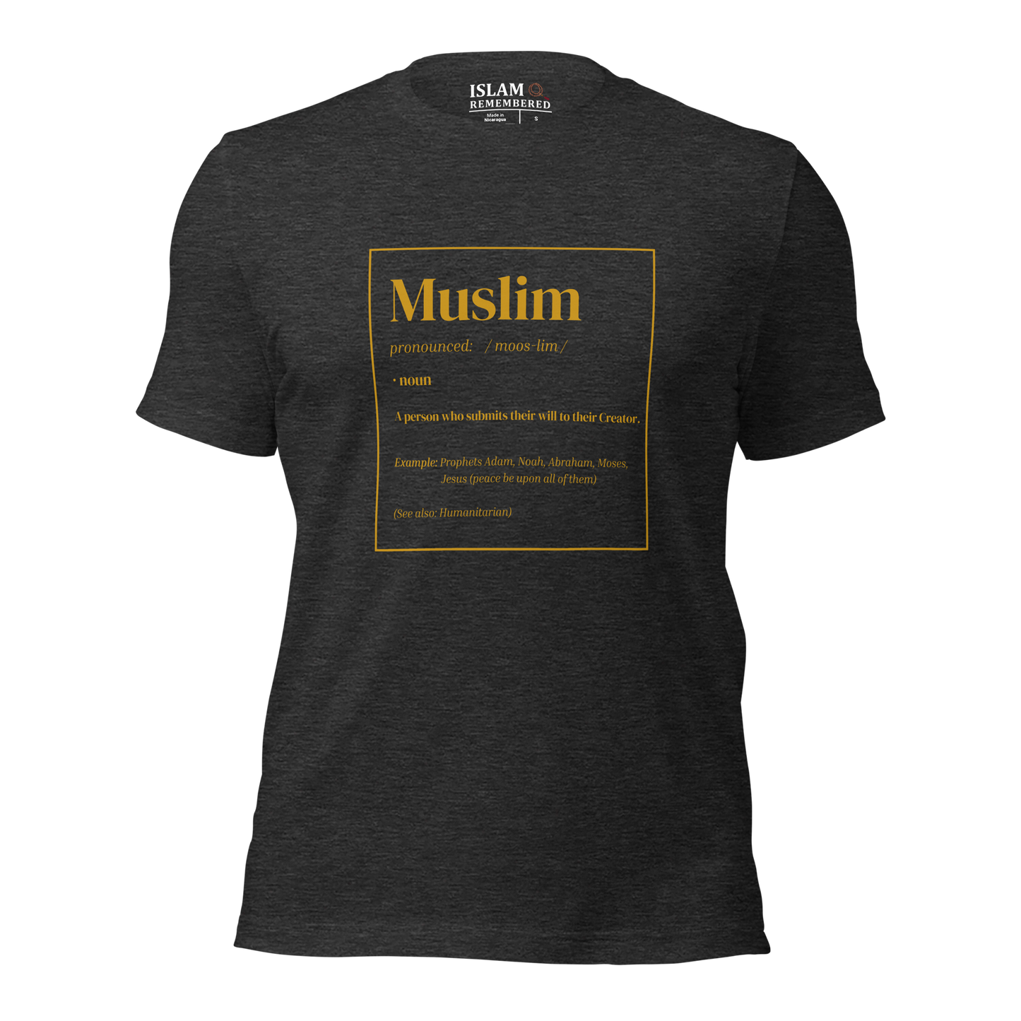 ADULT T-Shirt - MUSLIM DEFINITION - Gold