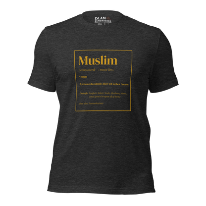 ADULT T-Shirt - MUSLIM DEFINITION - Gold