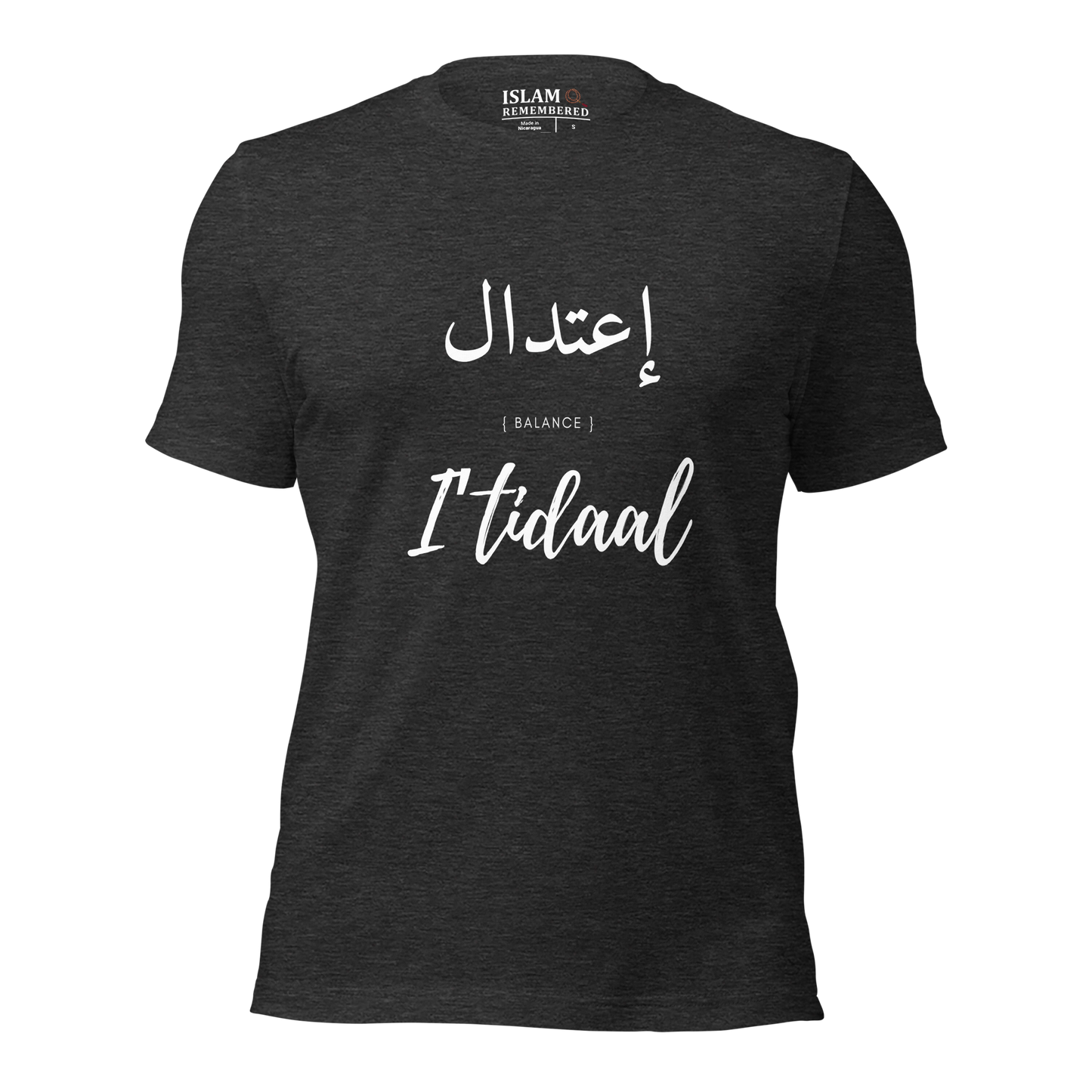 ADULT T-Shirt - I'TIDAAL (BALANCE) Arabic/English - White