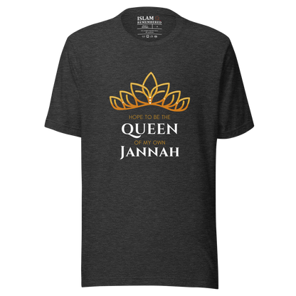 WOMEN's T-Shirt - QUEEN OF MY OWN JANNAH (Tiara) - White