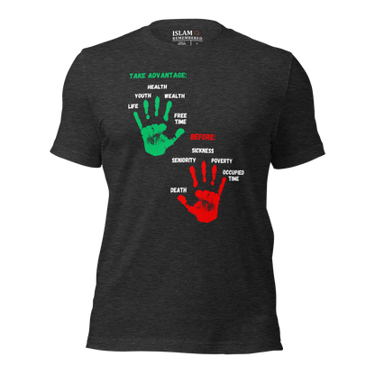 ADULT T-Shirt - ADVANTAGE BEFORE - Green/Red/White