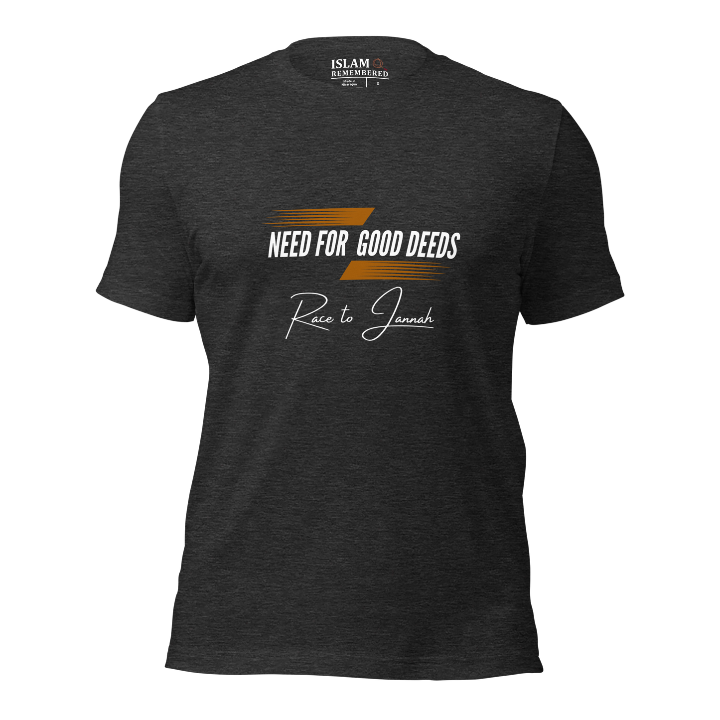 ADULT T-Shirt - NEED FOR GOOD DEEDS - White/Orange