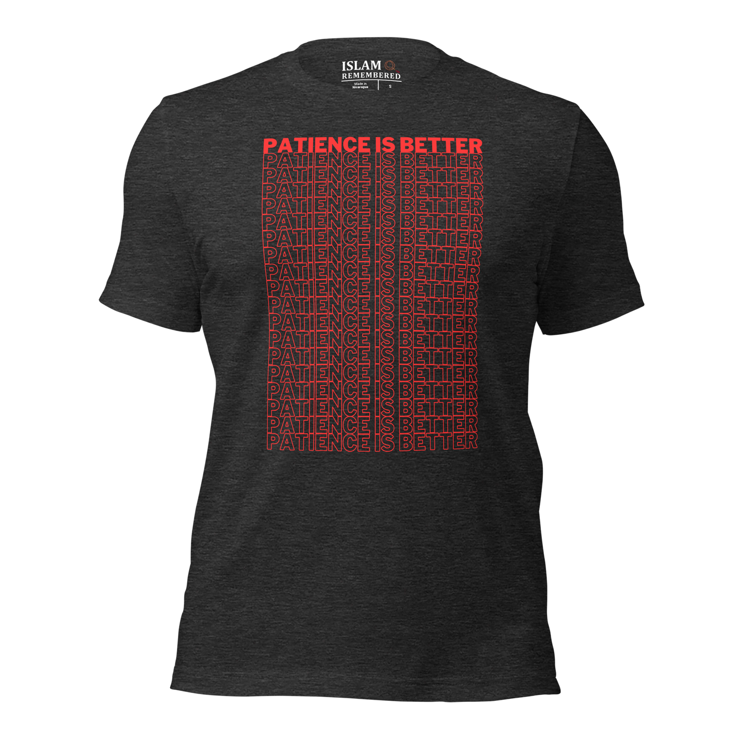 ADULT T-Shirt - PATIENCE IS BETTER - Red