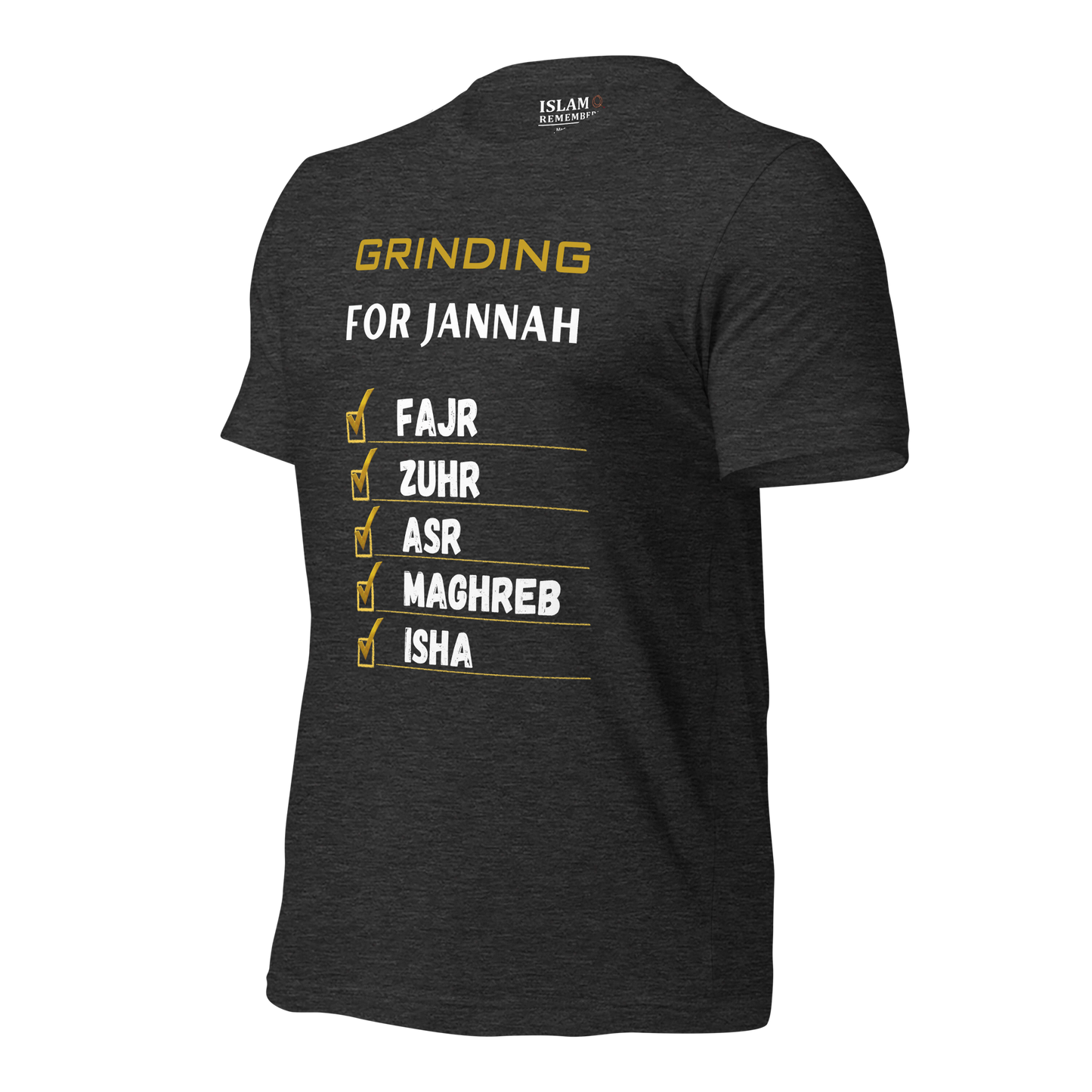 ADULT T-Shirt - GRINDING FOR JANNAH - White