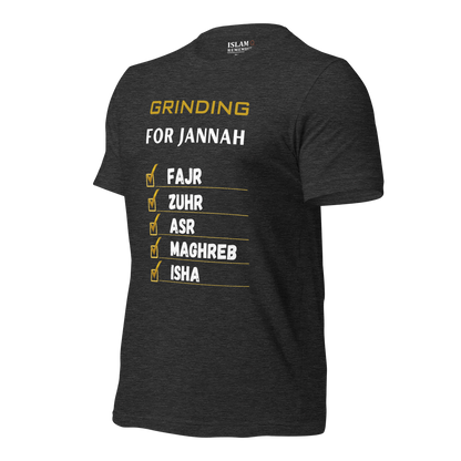 ADULT T-Shirt - GRINDING FOR JANNAH - White