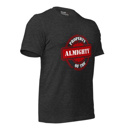 ADULT T-Shirt - PROPERTY OF THE ALMIGHTY - White/White/Red