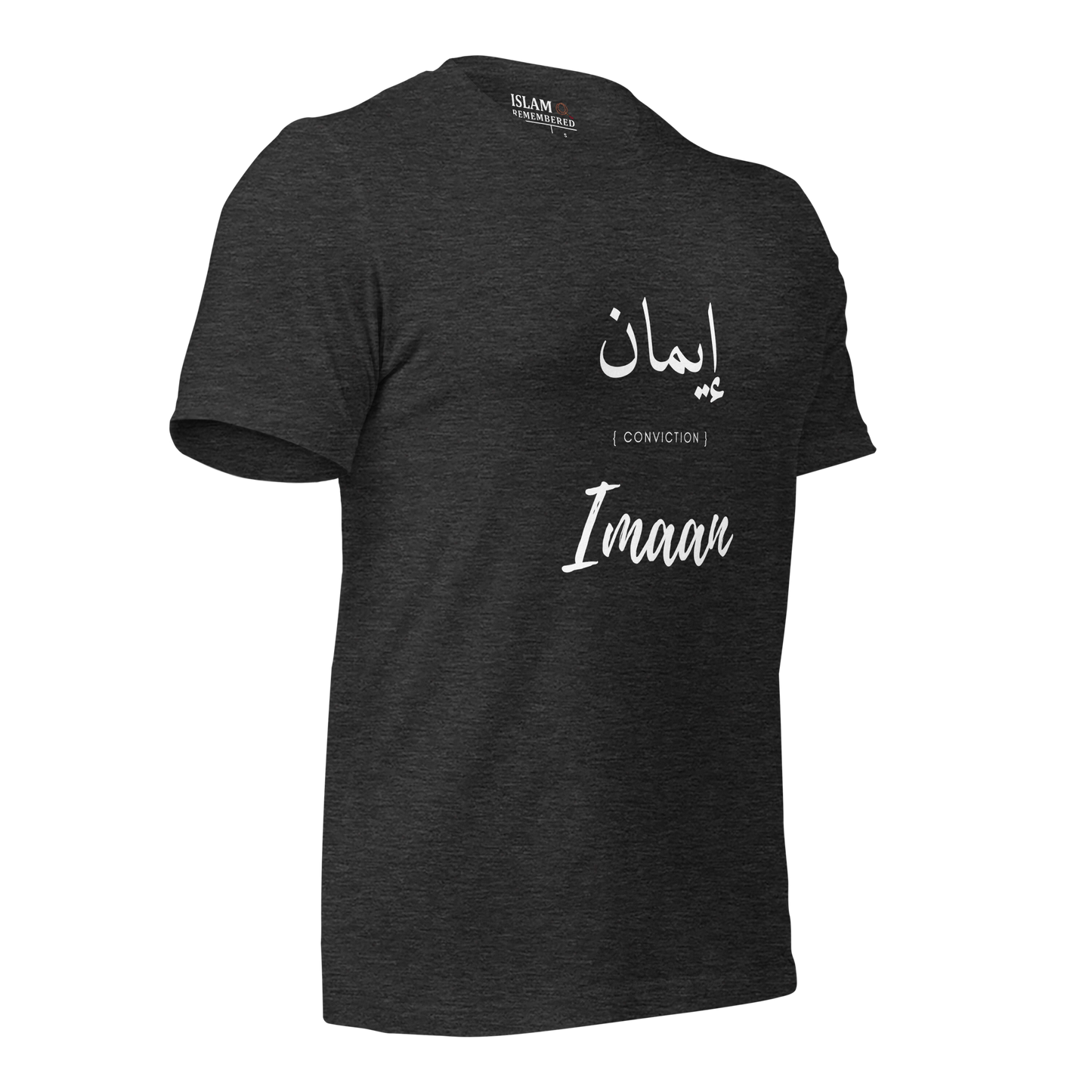 ADULT T-Shirt - IMAAN (CONVICTION) Arabic/English - White