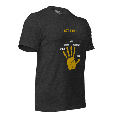 ADULT T-Shirt - I GOT 5 ON IT - Gold/Black