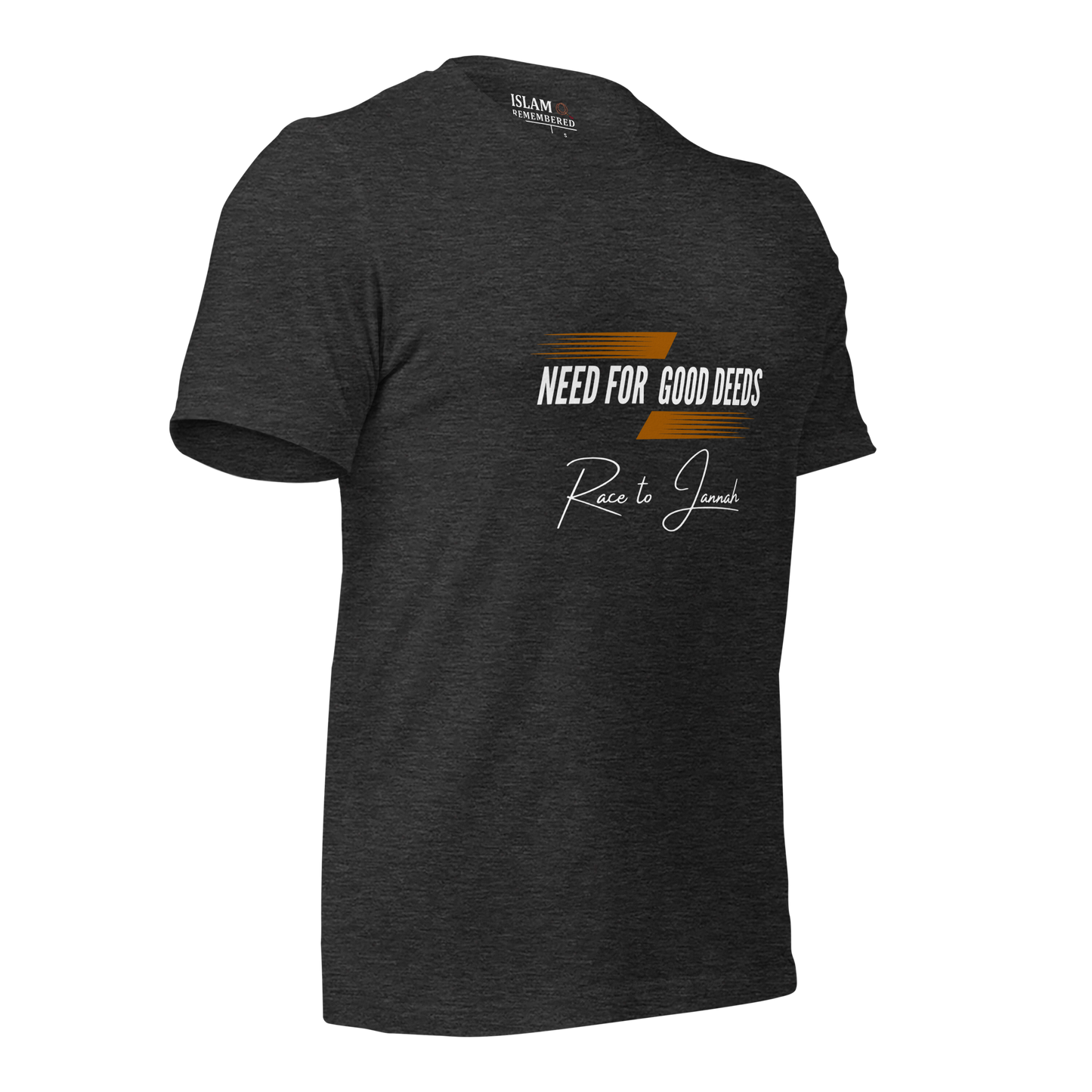 ADULT T-Shirt - NEED FOR GOOD DEEDS - White/Orange