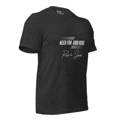 ADULT T-Shirt - NEED FOR GOOD DEEDS - White/Gray