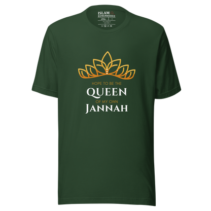 WOMEN's T-Shirt - QUEEN OF MY OWN JANNAH (Tiara) - White