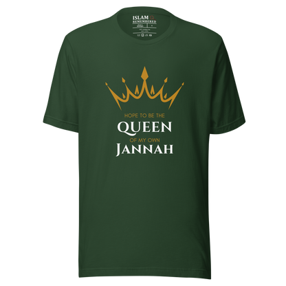 WOMEN's T-Shirt - QUEEN OF MY OWN JANNAH (Crown) - White