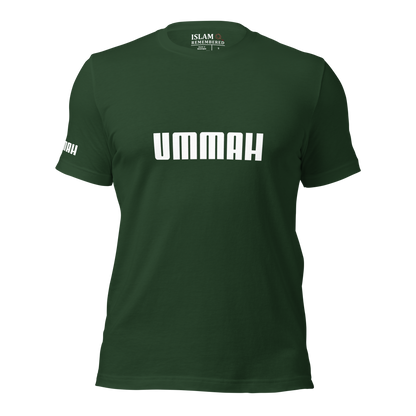 ADULT T-Shirt - UMMAH (w/ Arm Logo) - White