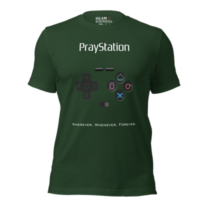 ADULT T-Shirt - PRAYSTATION (All Buttons) - White