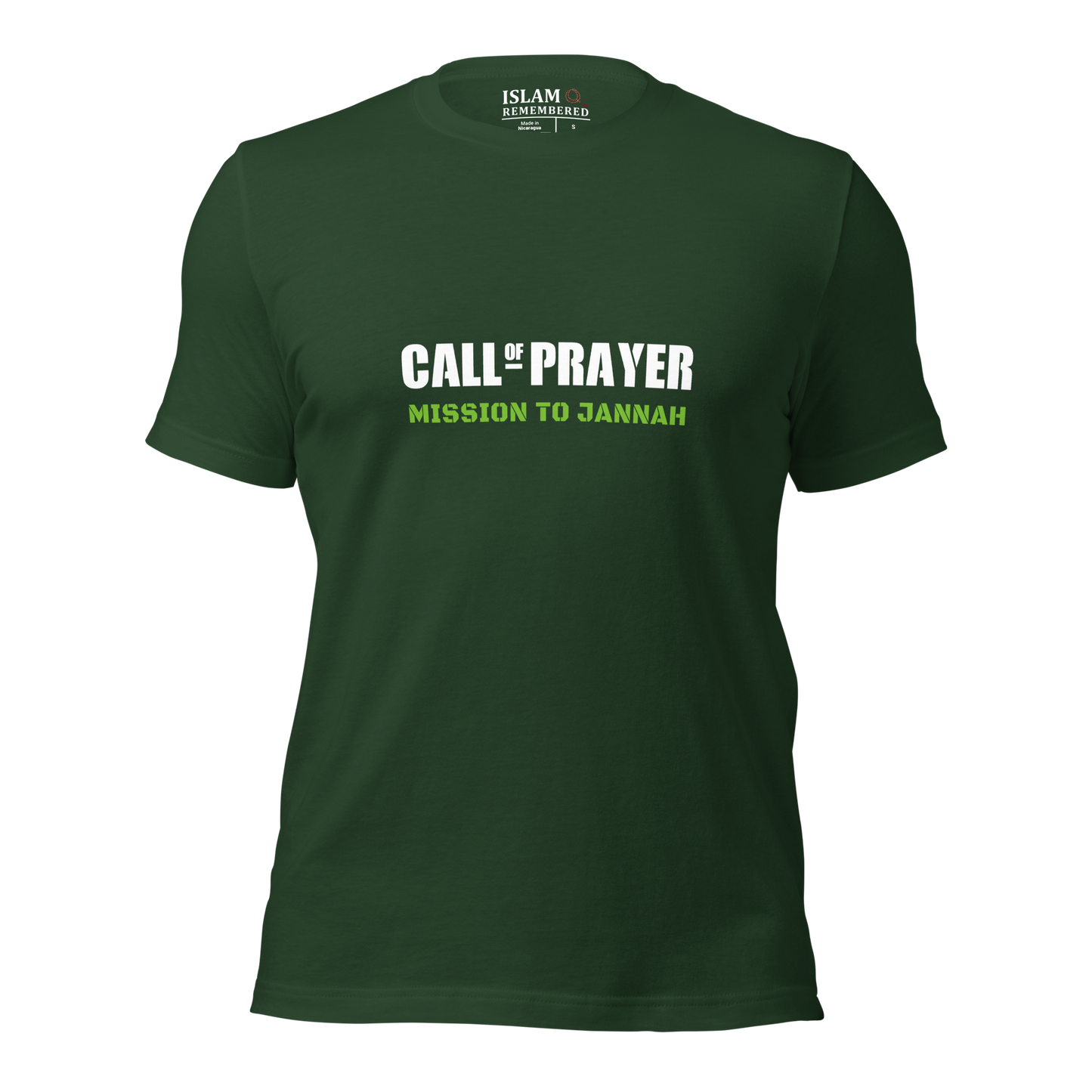 ADULT T-Shirt - CALL OF PRAYER - White/Green