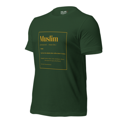 ADULT T-Shirt - MUSLIM DEFINITION - Gold