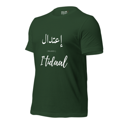 ADULT T-Shirt - I'TIDAAL (BALANCE) Arabic/English - White