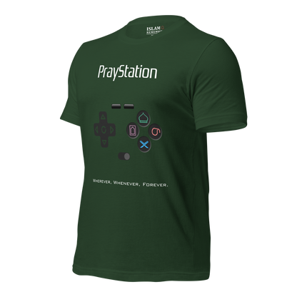 ADULT T-Shirt - PRAYSTATION (All Buttons) - White