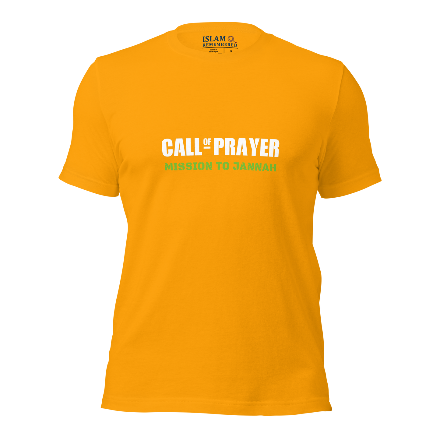 ADULT T-Shirt - CALL OF PRAYER - White/Green